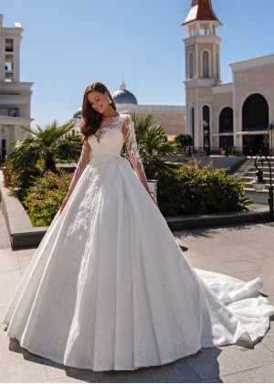 Luxury Beaded White Lace Vintage Wedding Dress